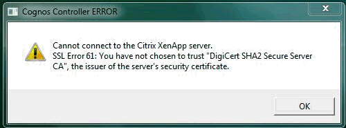 citrix receiver for mac you have not chosen to trust verisign